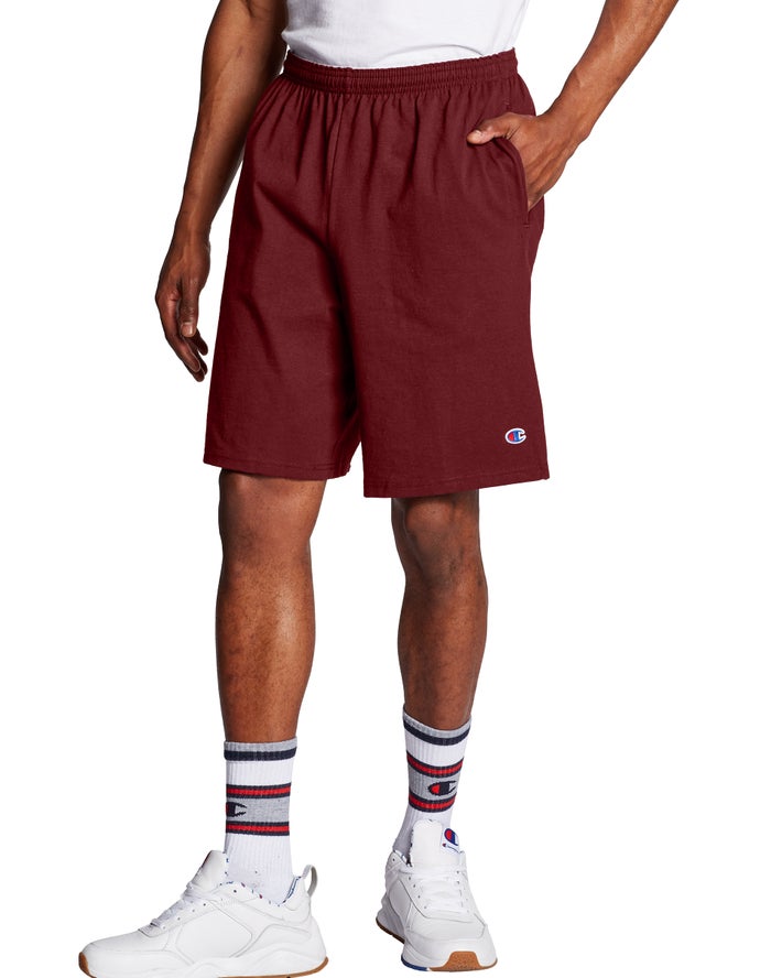 Champion Herre Shorts MørkeRød - Classic Cotton Jersey - Danmark NPK-126749